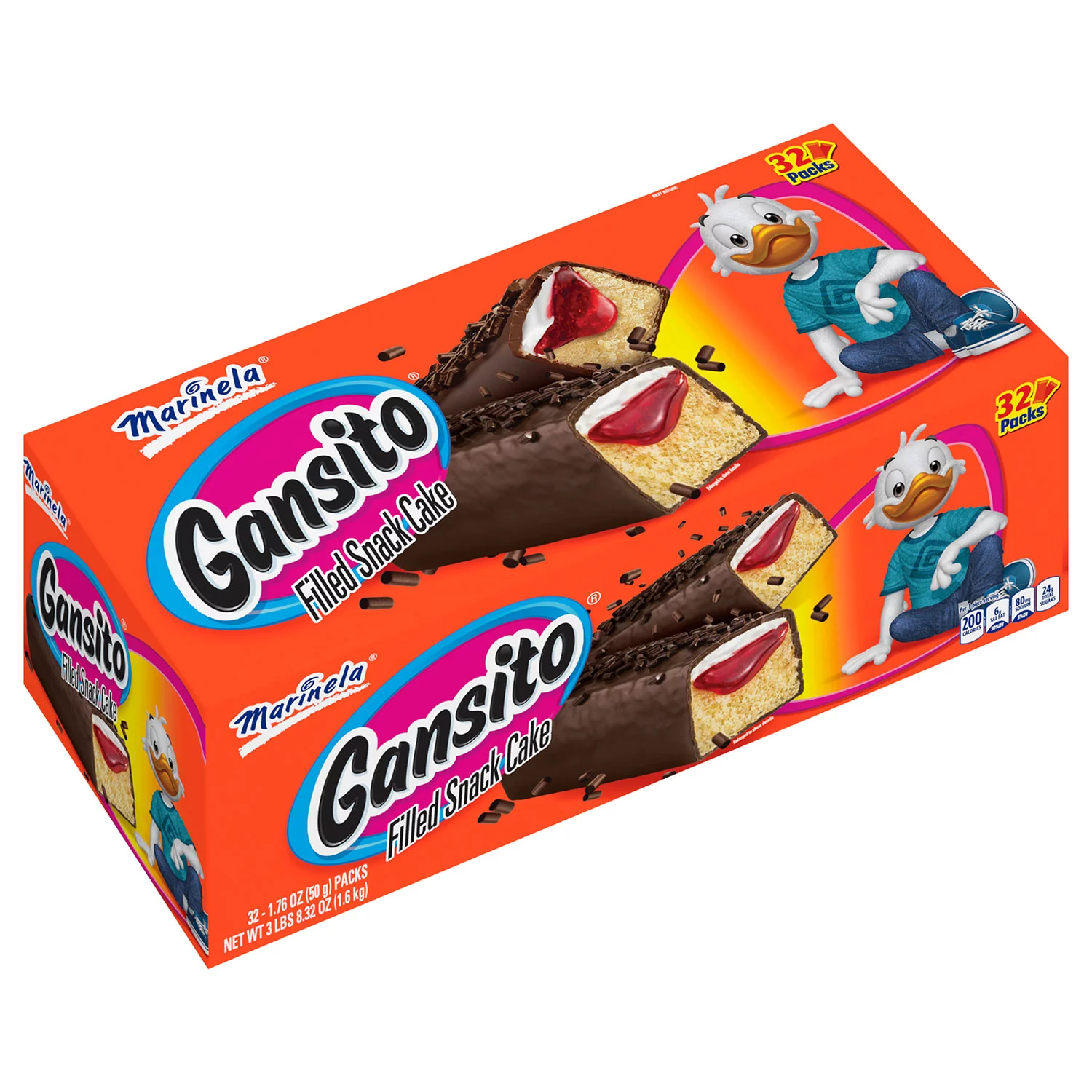 Marinela Gansito Snack Cakes (1.76oz / 32pk) – Jarasim